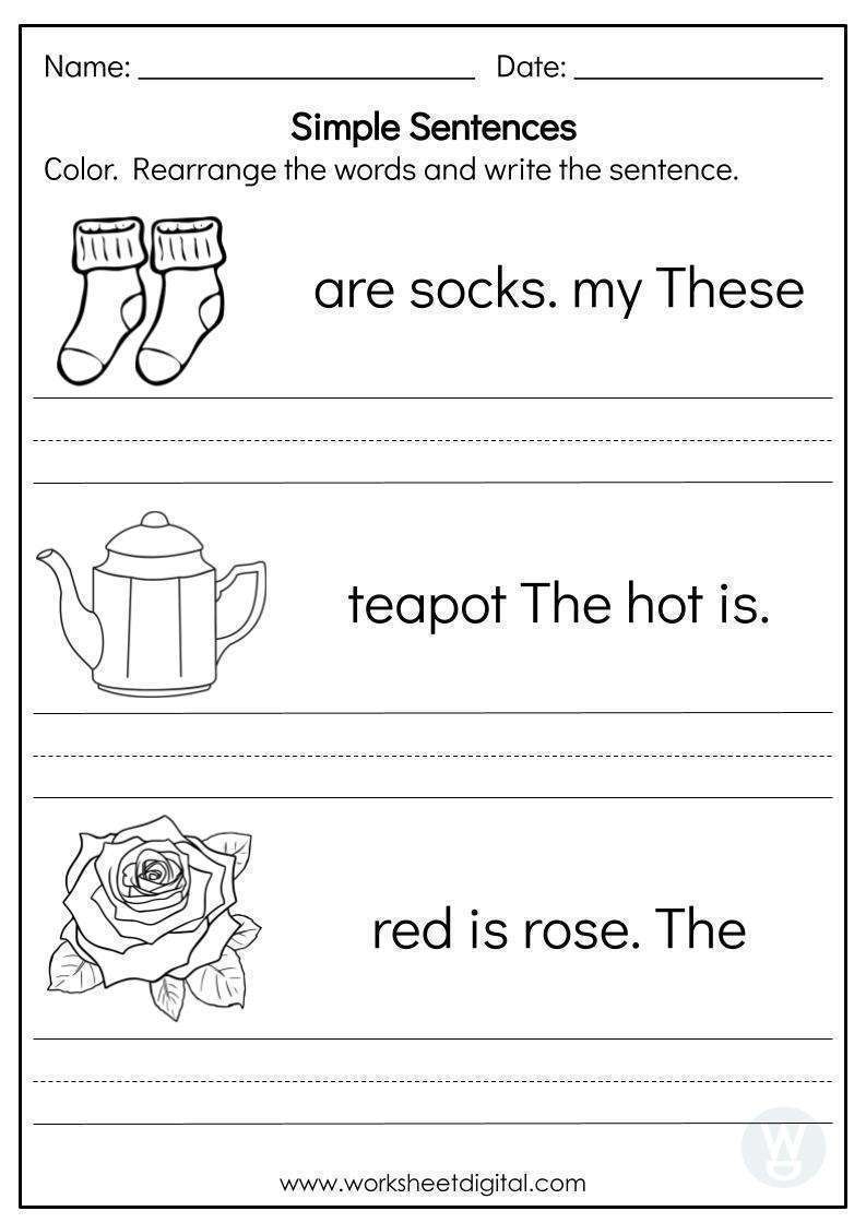 Simple And Complex Sentences Worksheets K5 Learning Worksheets Library