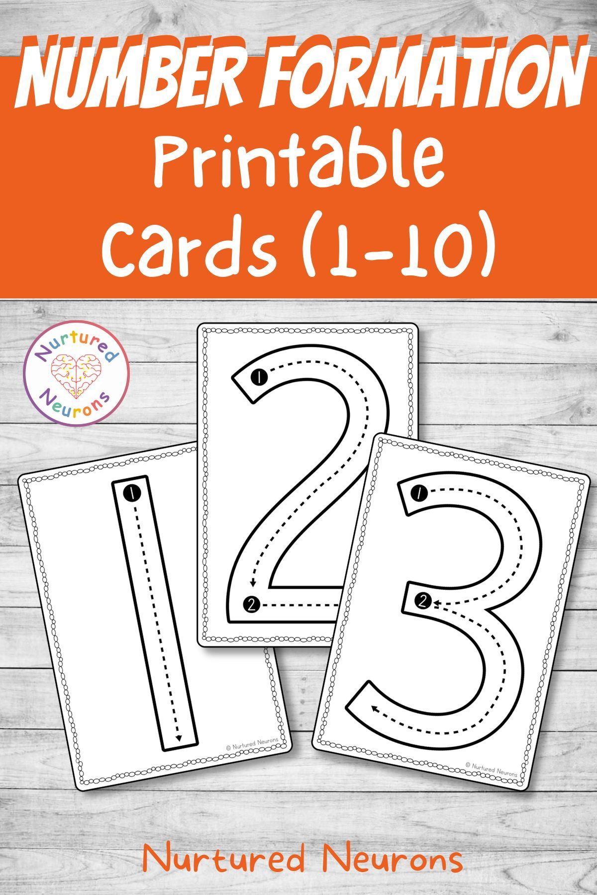 Simple Number Formation Cards 1 10 Printable Preschool Pdf Nurtured