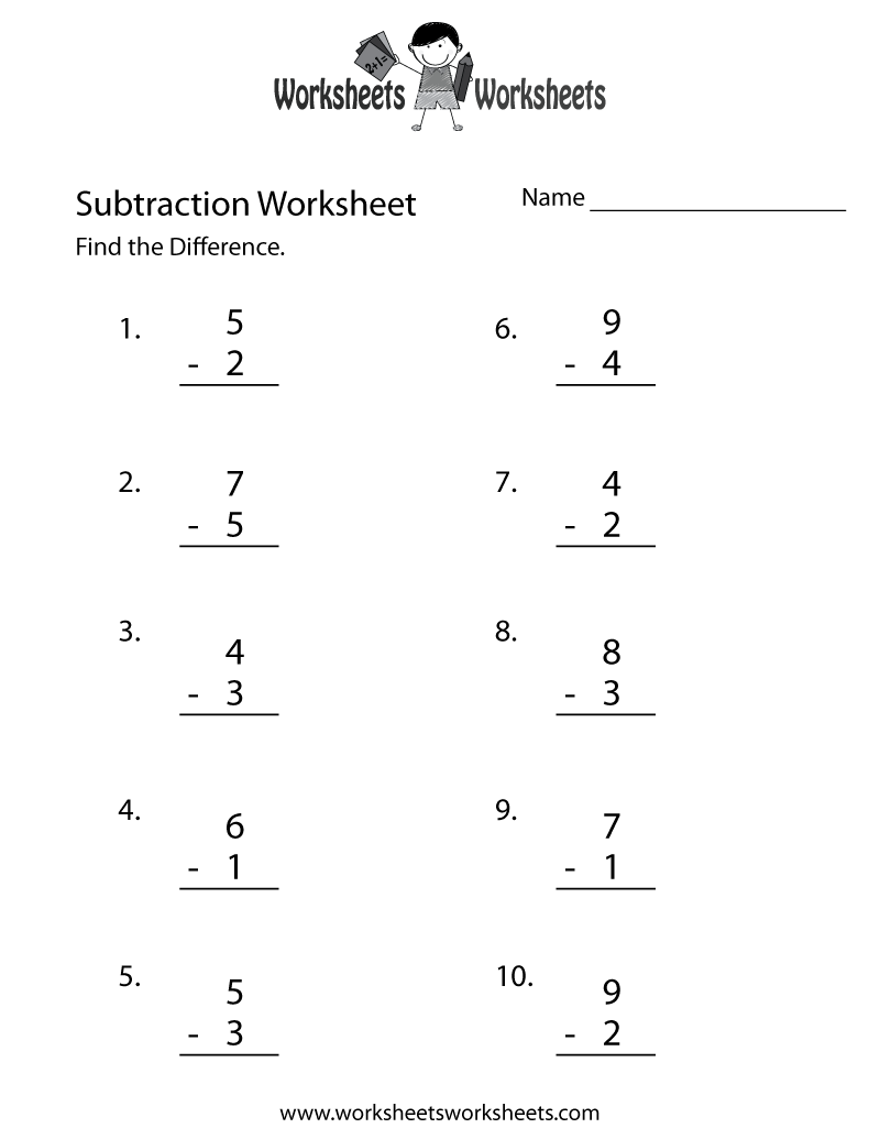 5 Fun Ways to Create Simple Subtraction Worksheets