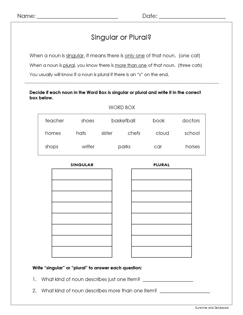 Singular Plural Nouns Esl Worksheet By Matetmontemor1122