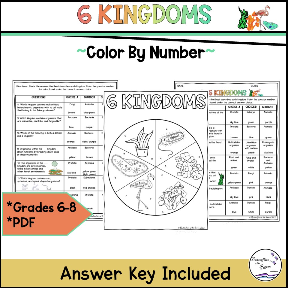 Six Kingdoms Worksheet Answers Coloring Pages