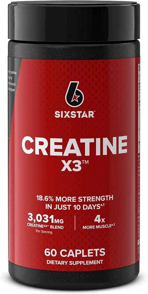 Six Star Creatine Pills Post Workout X3 Creatine Capsules Creatine Monohydrate Blend Muscle