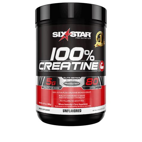 Six Star Elite Series 100% Micronized Creatine Monohydrate Powder, Muscle Builder & Recovery ...