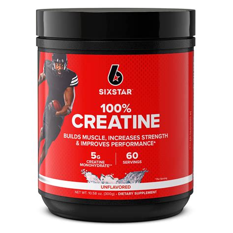 Six Star Pro Nutrition 100% Creatine Powder, Supports Muscles, Unflavored, 10.58 Oz, 60 Servings