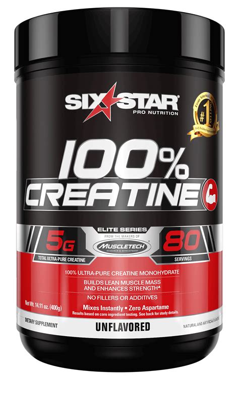 Six Star Pro Nutrition Creatine Amino Acid Supplements Unflavored 50 G Per Serving 14 11 Oz