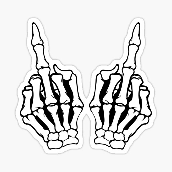 Skeleton Hand Drawing Middle Finger Koolcase