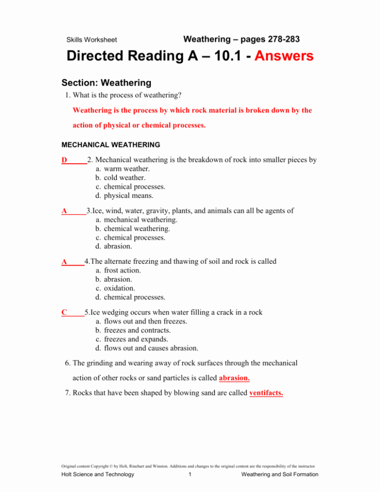 Skills Worksheet Math Skills Answer Key Holt Science Spectrum Skillsworksheets Com