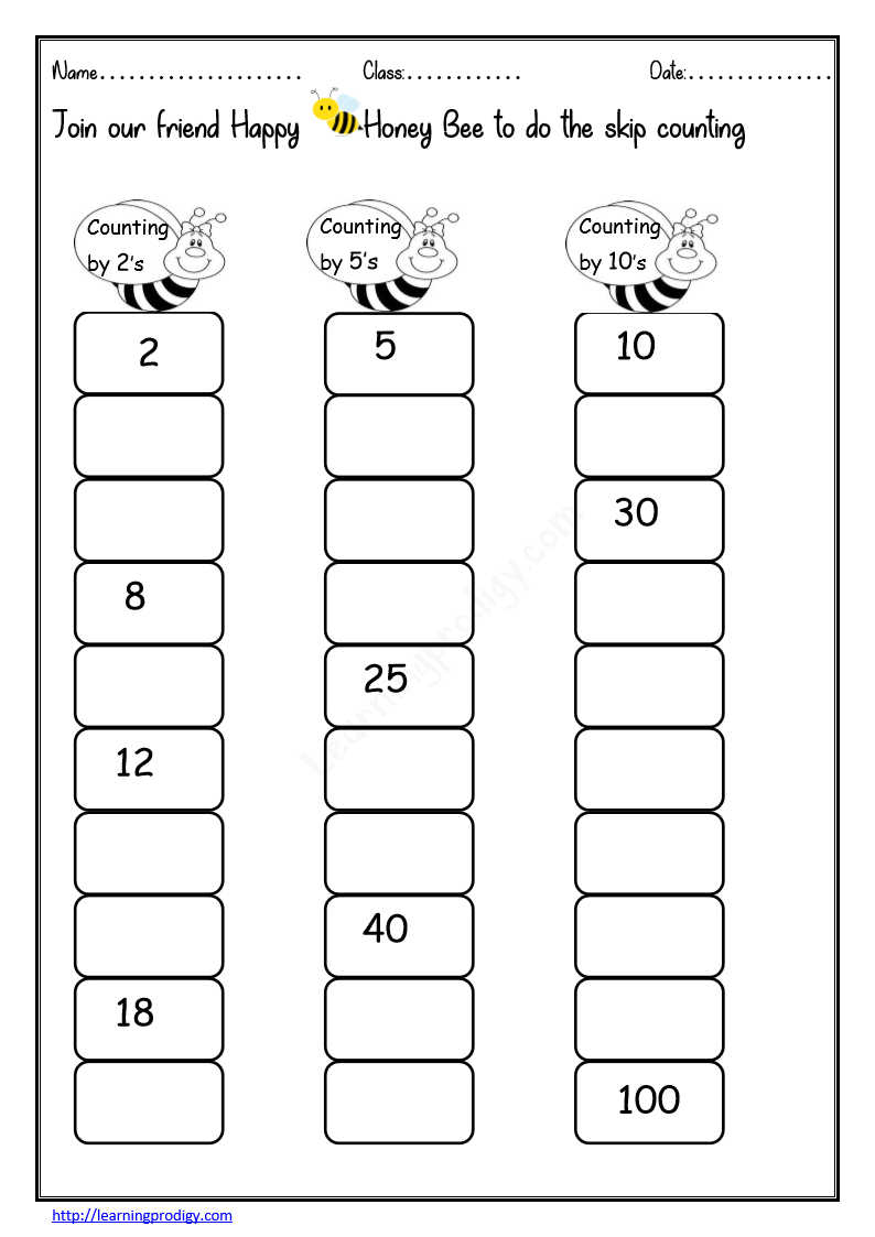 Skip Count By 2 5 10 Worksheets