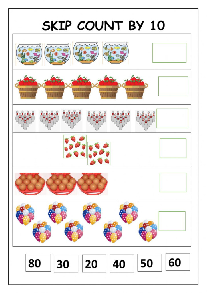 Skip Counting By 10 Worksheet Digital