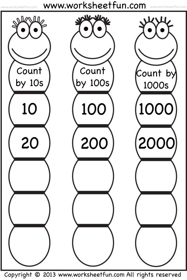 Skip Counting By 100 Worksheets