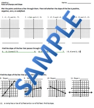 Slope And Rate Of Change Worksheet Page 2 Tpt