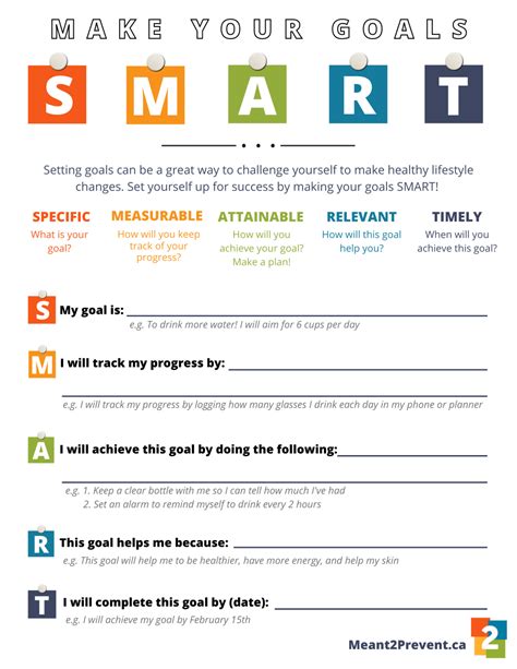 Smart Goals Mental Health Handout