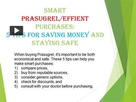 Smart Prasugrel Purchases 5 Tips For Saving Money And Staying Safe