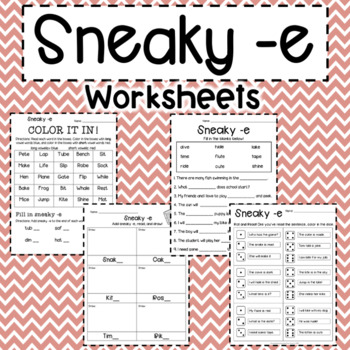 Sneaky E Or Silent E Worksheets By Sweethearts And Anchor Charts