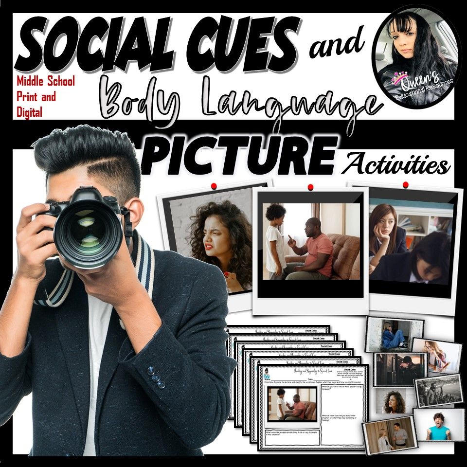 Social Cues And Body Language Using Pictures Activity Worksheets And