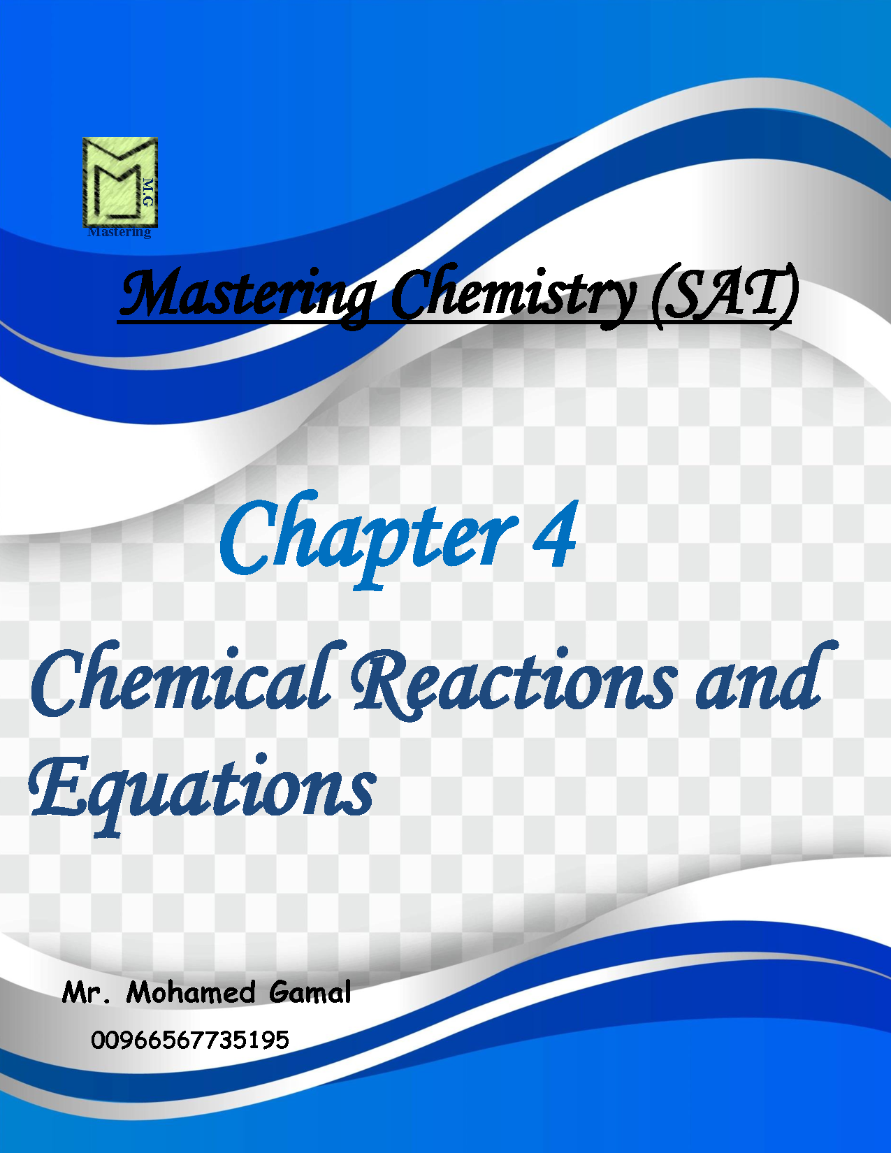 Solution Mastering Chemistry Sat Chapter 4 Chemical Equations And