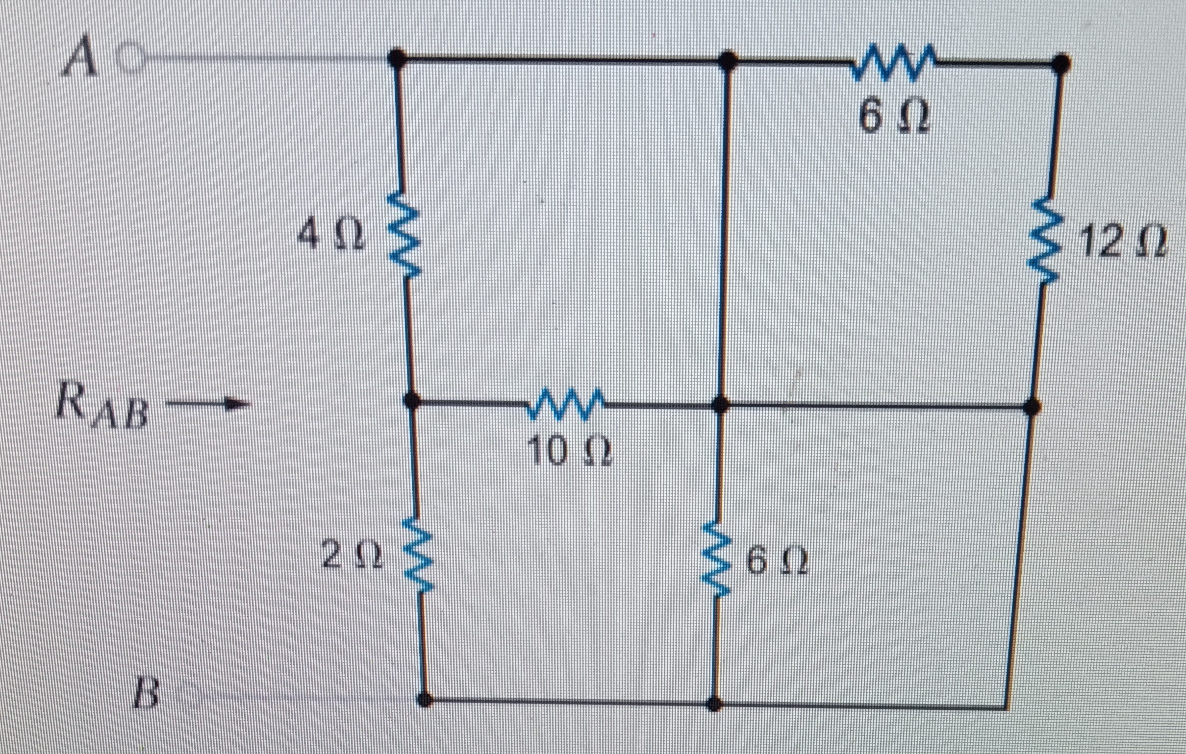 Solved Find The Equivalent Resistance Rab Between The Chegg Com