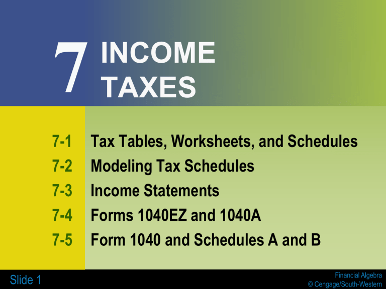 Solved Income Taxes Financial Algebra Numerade