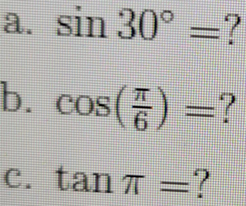 Solved Trig Problems Find The Value Of The Following Trig Chegg Com