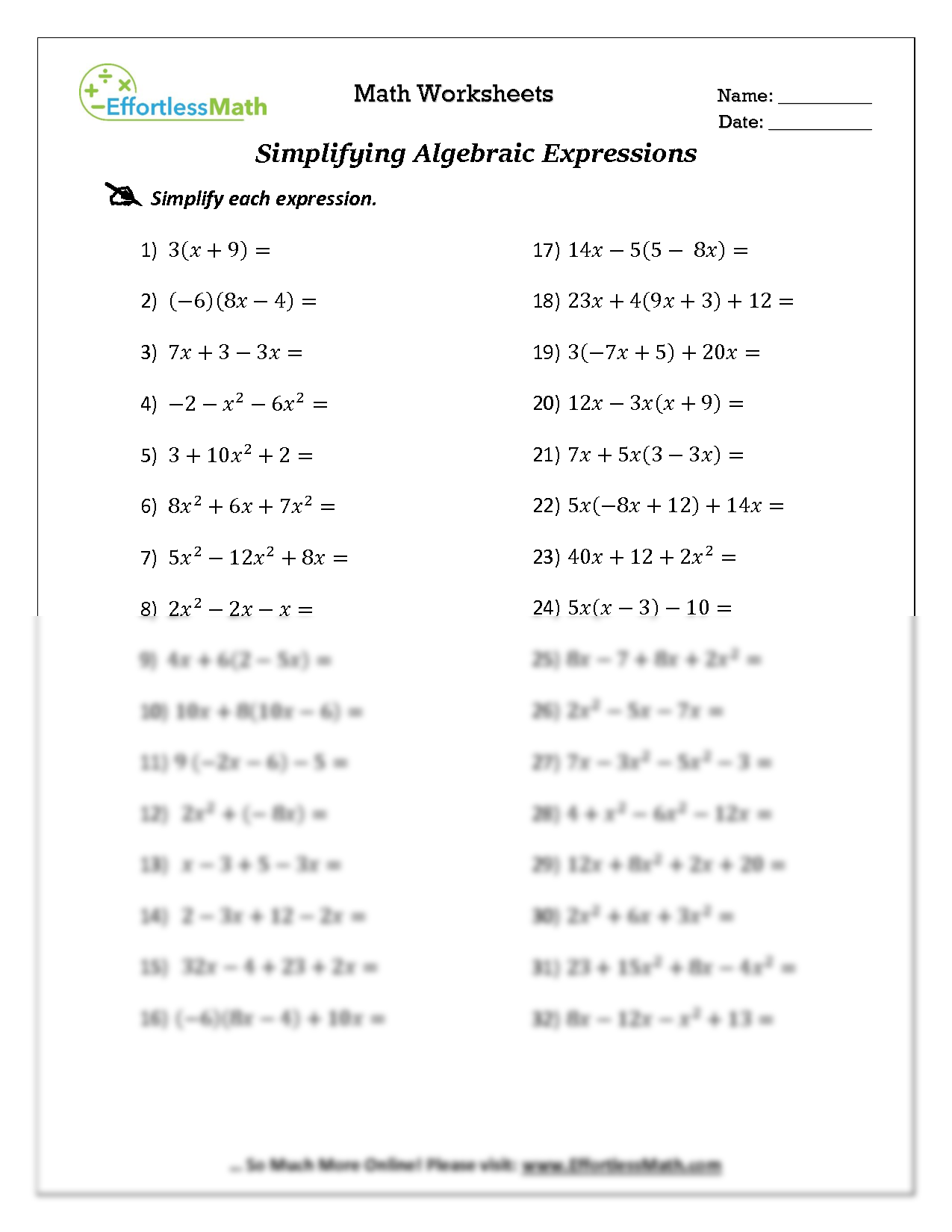 5 Tips for Mastering Algebraic Expressions Worksheets