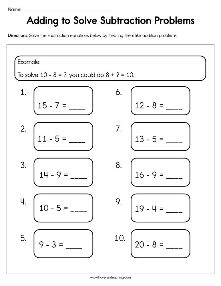 Solving Equations: Mastering Addition and Subtraction Worksheet