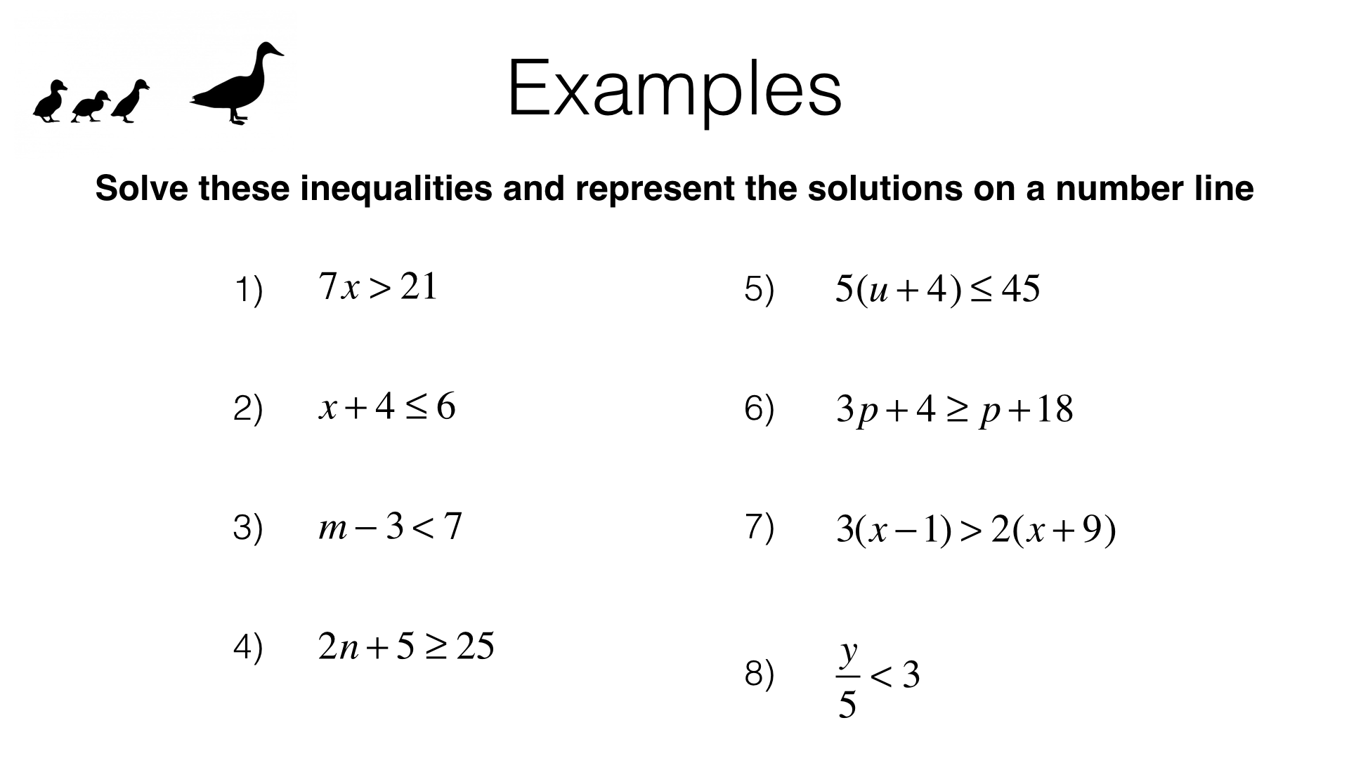 Solving Inequalities Math Steps Examples Questions