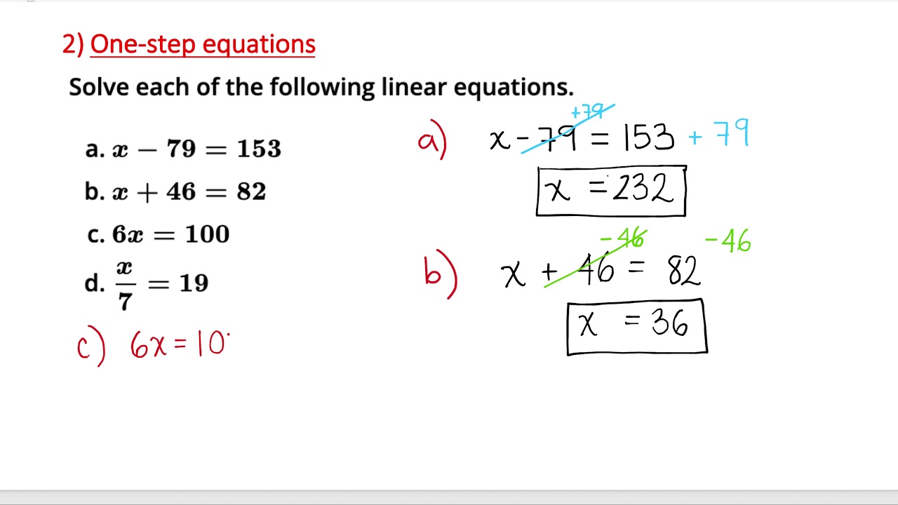 Solving Linear Equations Graphically Youtube