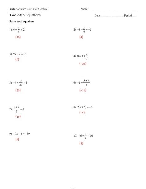 Solving Two Step Equations Kuta