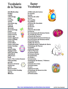 Spanish Easter Words Differentiated Word Search Twinkl