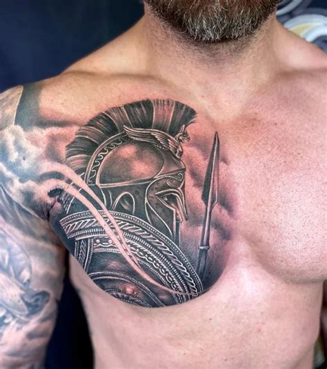 Spartan Chest Tattoos