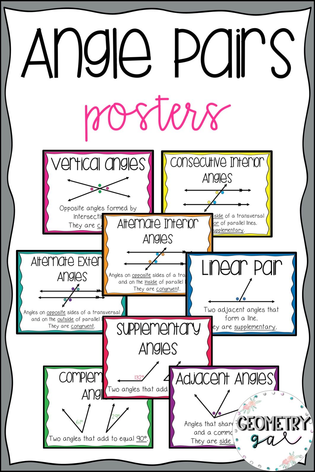 Special Angle Pairs Worksheet Math Facts Worksheets 4Th Grade