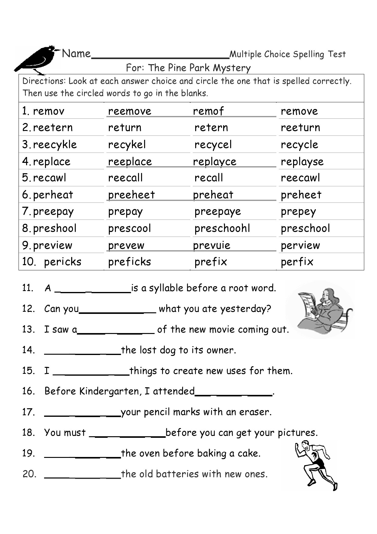 Spelling Words Worksheet Pdf