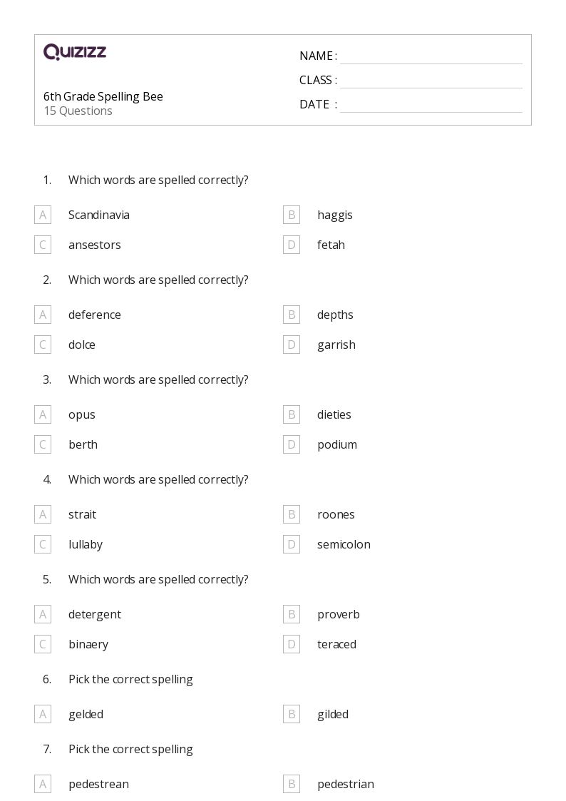 Spelling Worksheets Third Grade Spelling Worksheets In 2020