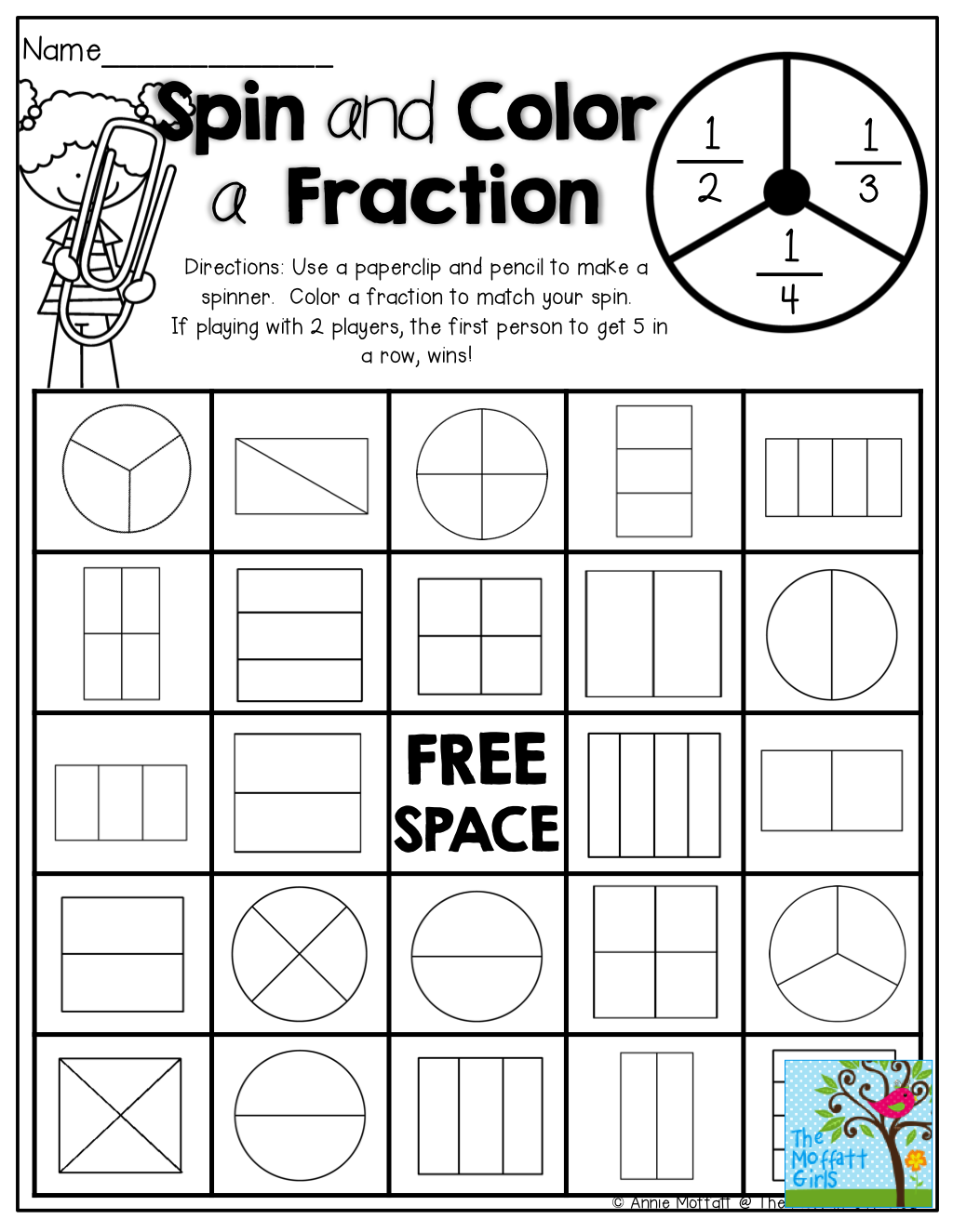 Spin And Color A Fraction So Many Fun And Interactive Pages To Help