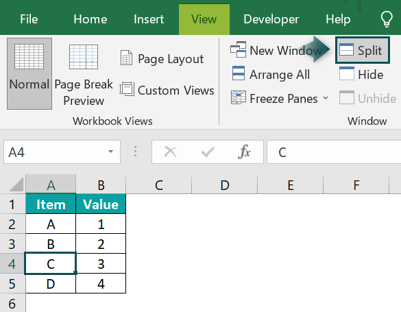 Split Panes In Excel Examples How To Split Unsplit Panes