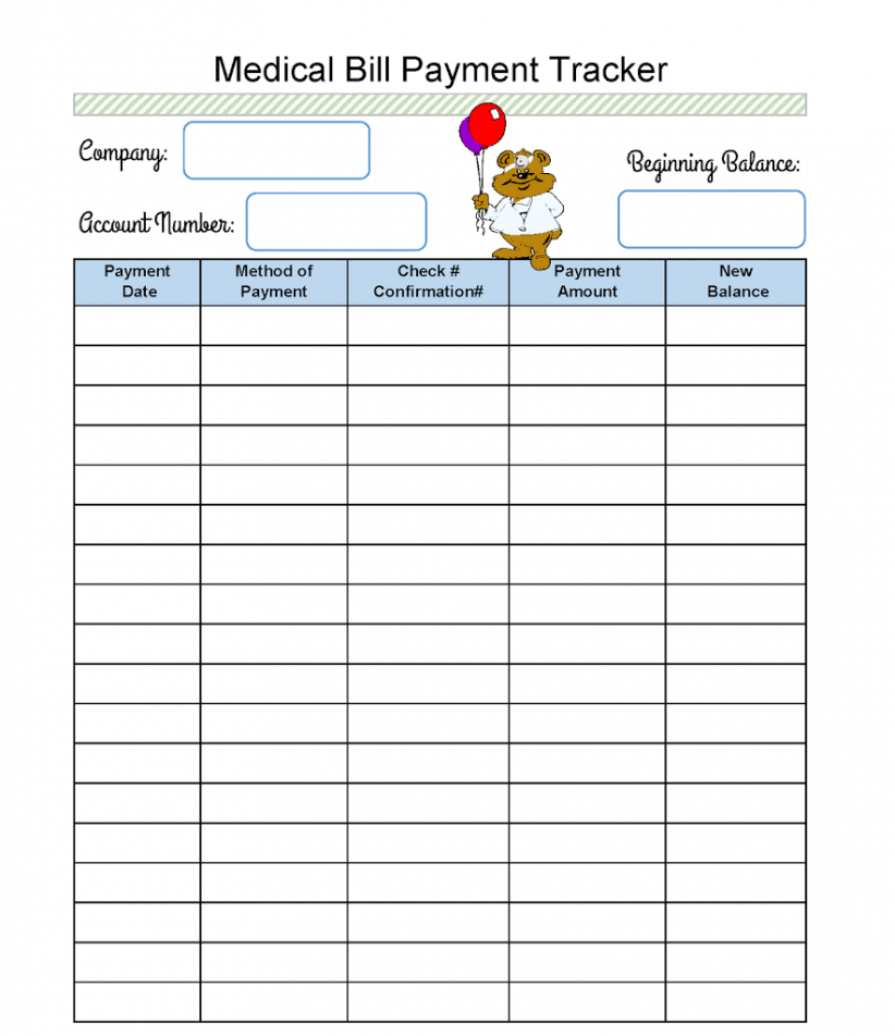 Spreadsheet To Track Medical Expenses Regarding Tracking Medical