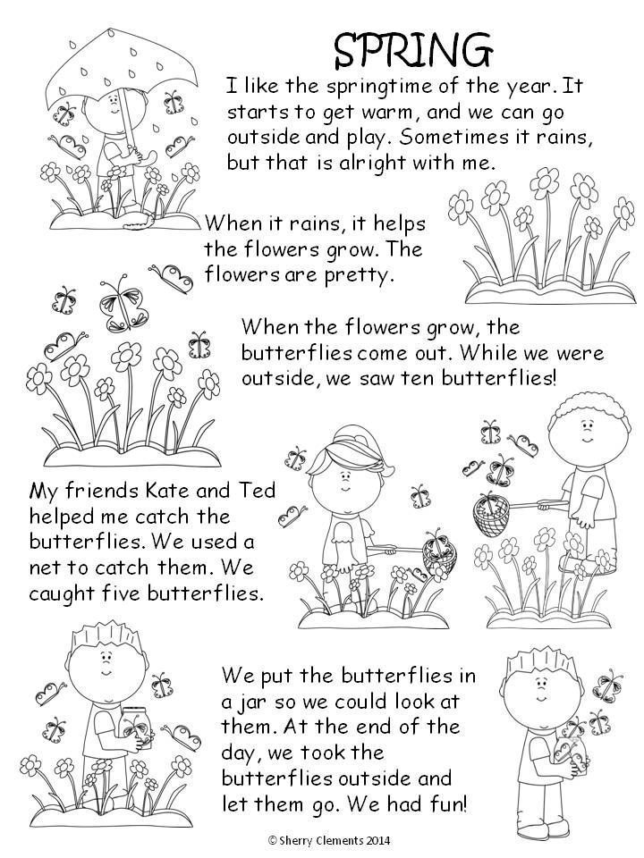 Spring Comprehension Worksheets Reading Comprehension Reading