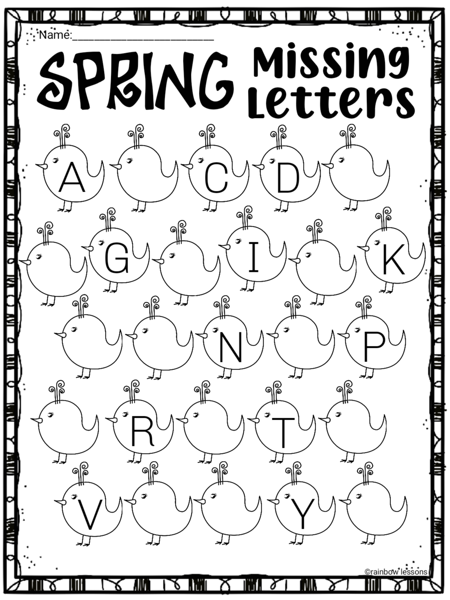 Spring Letters Worksheets Made By Teachers