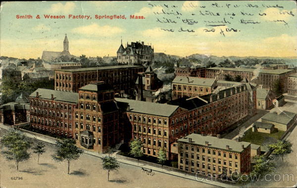 Springfield Massachusetts Circa 1908 Smith Wesson Factory In