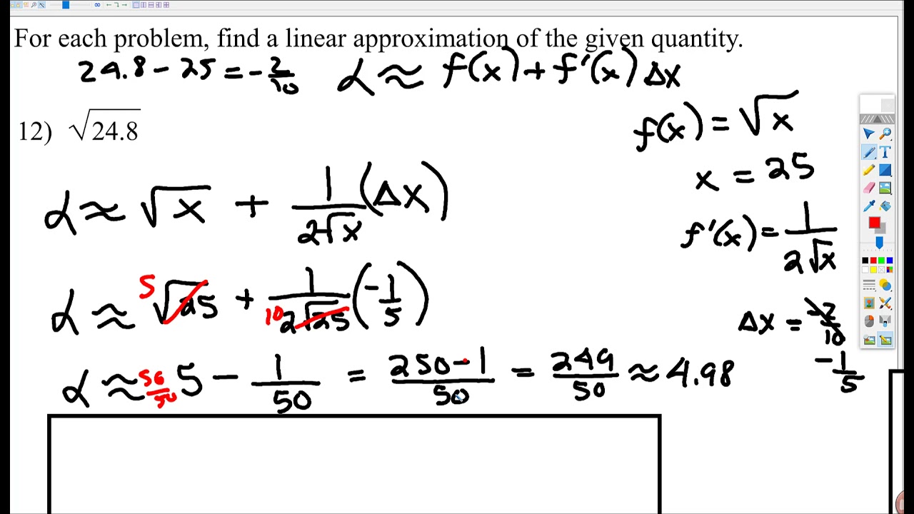 Square Root Approximation Method Youtube