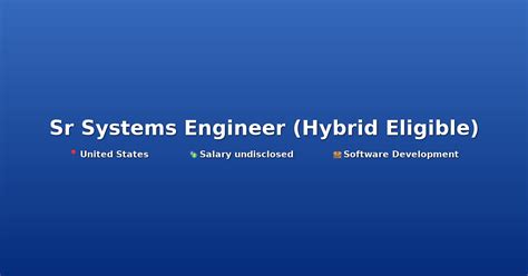 Sr Principal Systems Engineer Hybrid Eligible At Top Secret Clearance Jobs