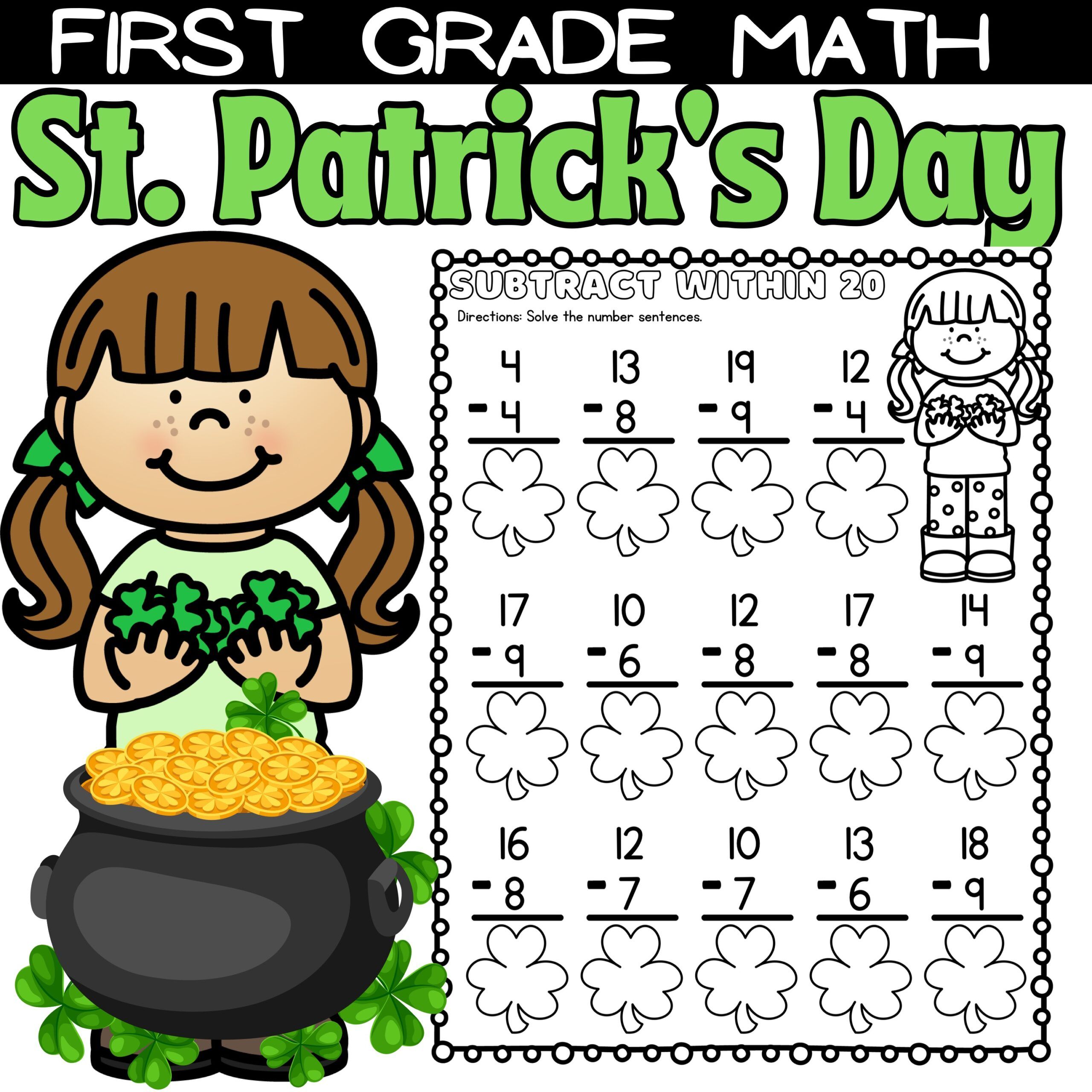 St Patrick S Day Math Made By Teachers Math Centers Kindergarten