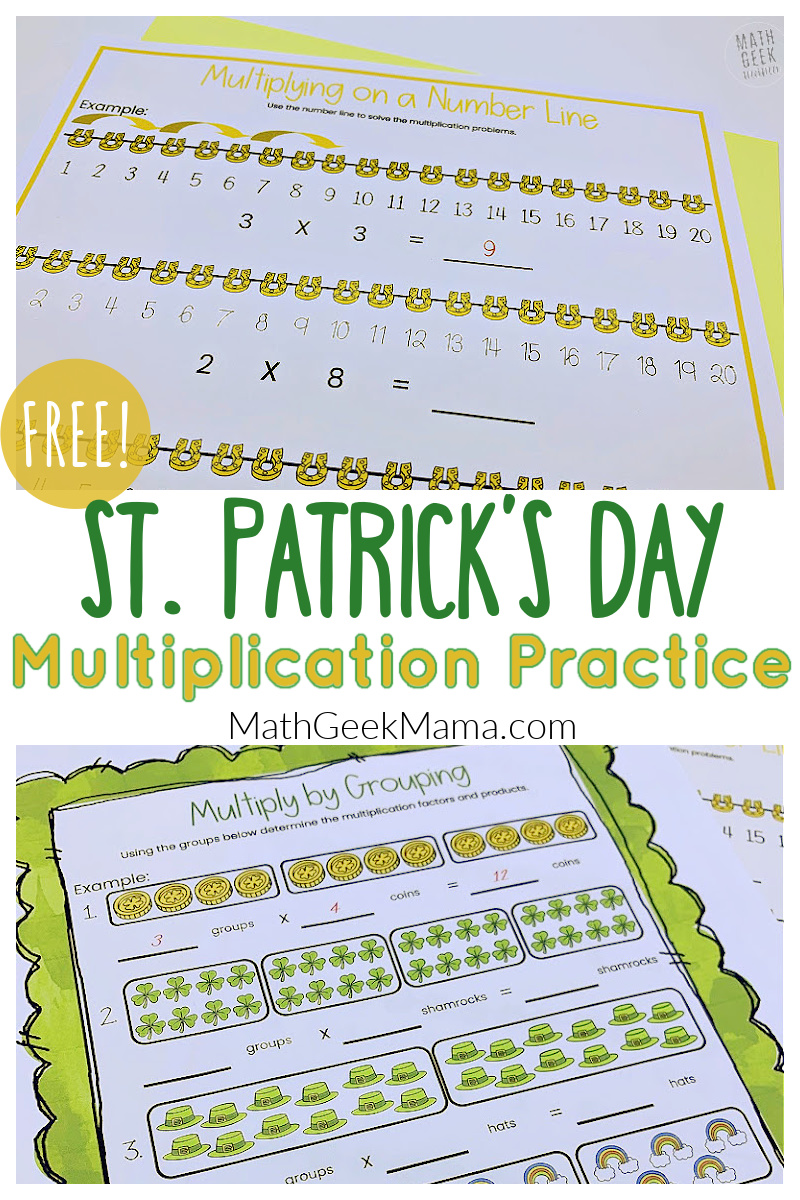 St Patrick S Day Multiplication Fact Practice Color By Number Tpt