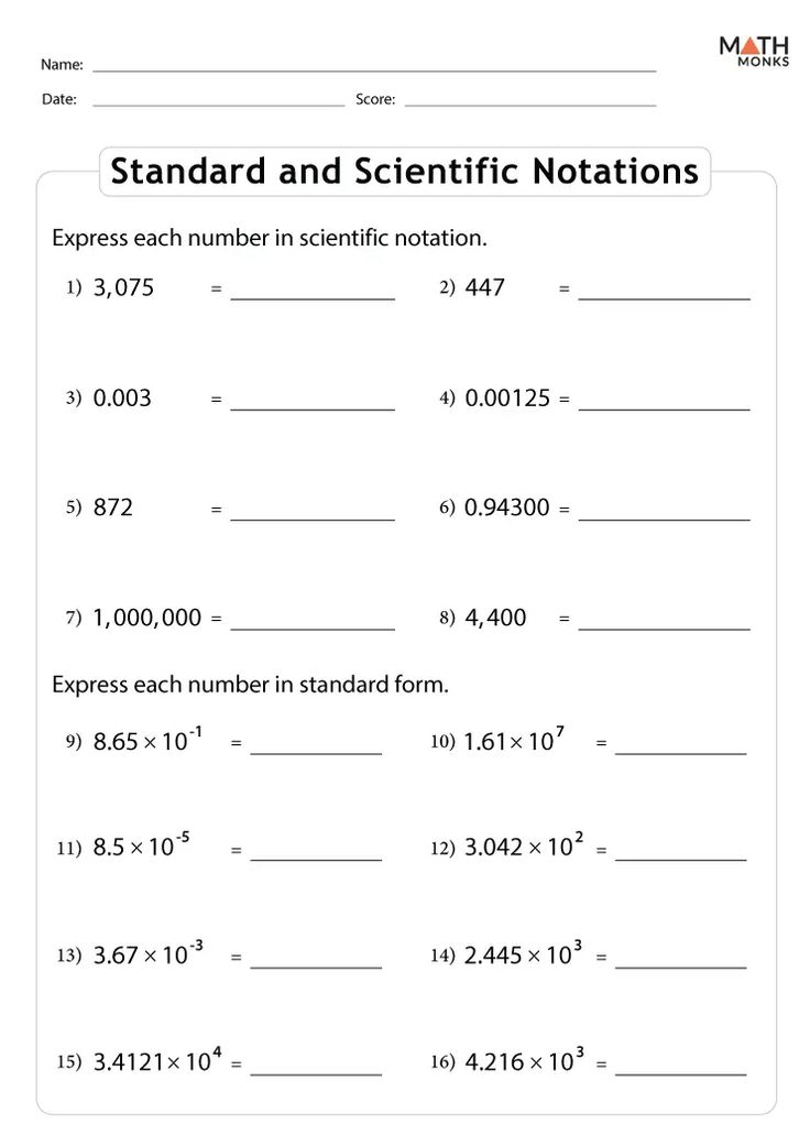 Master Scientific and Standard Notation with Our Worksheet