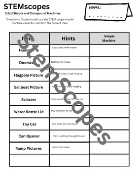 Stemscopes Engage 3 2 Modified Worksheet By Shannon Henshaw Tpt