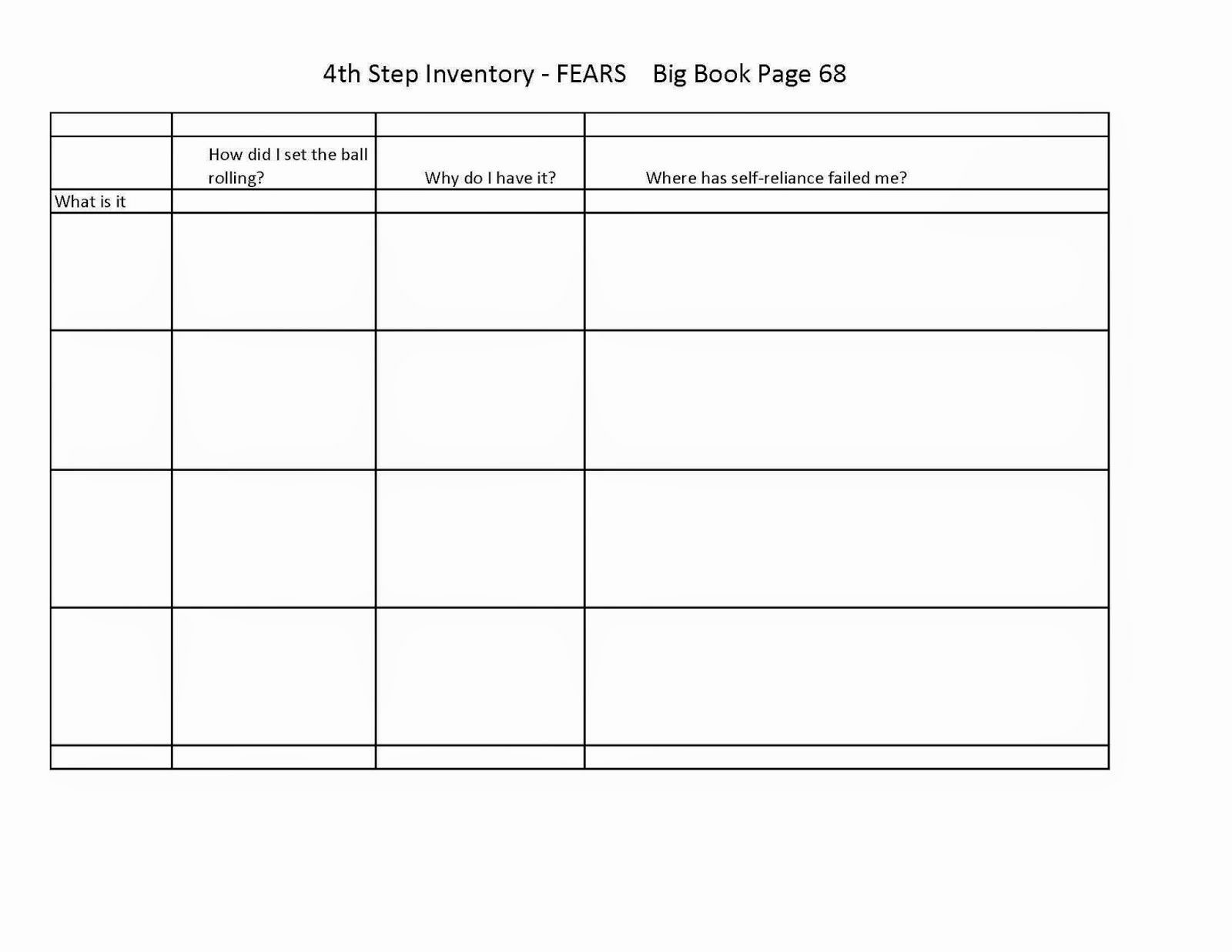 Step 4 Worksheets Printable