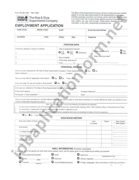 Stop Shop Careers Job Applications 2023 Pdf Forms