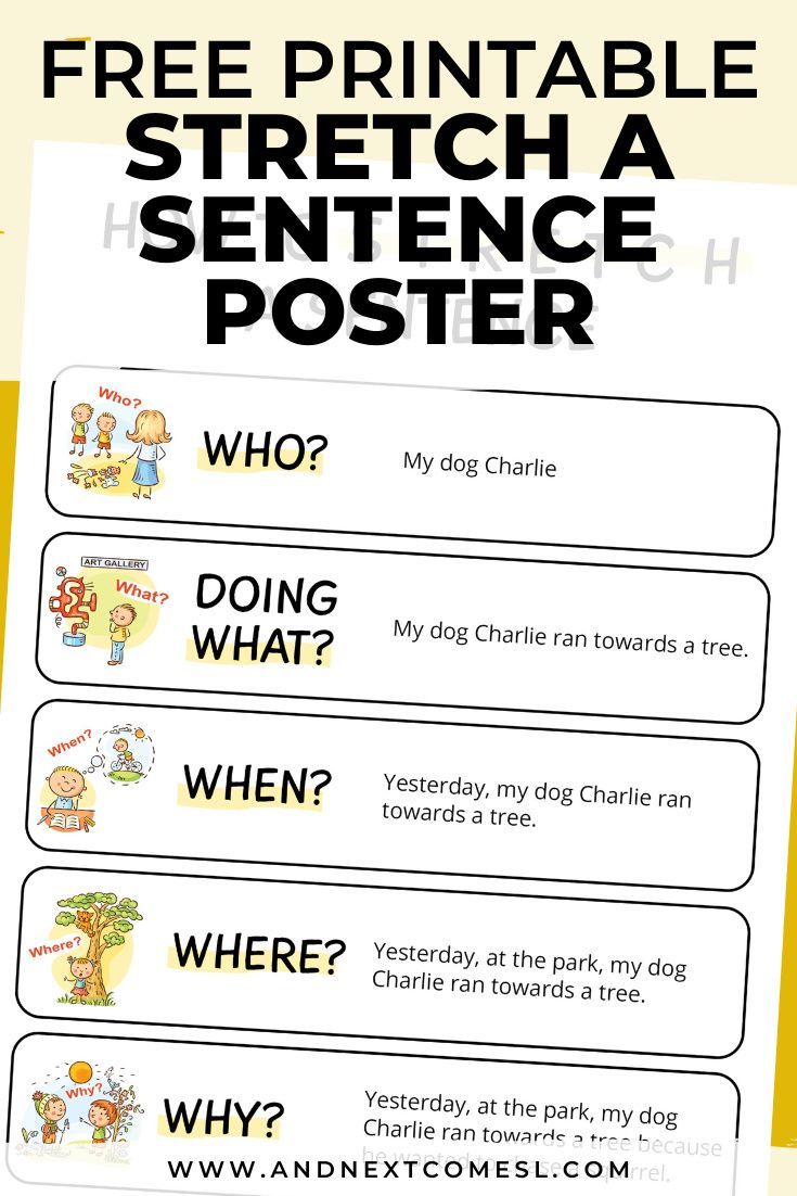 Stretch Sentences Esl Worksheet By Lyzzet