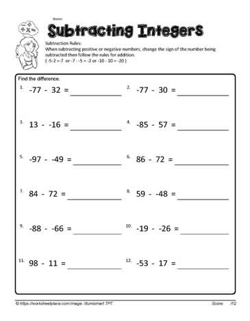 Mastering Integer Subtraction: Your Ultimate Worksheet Guide