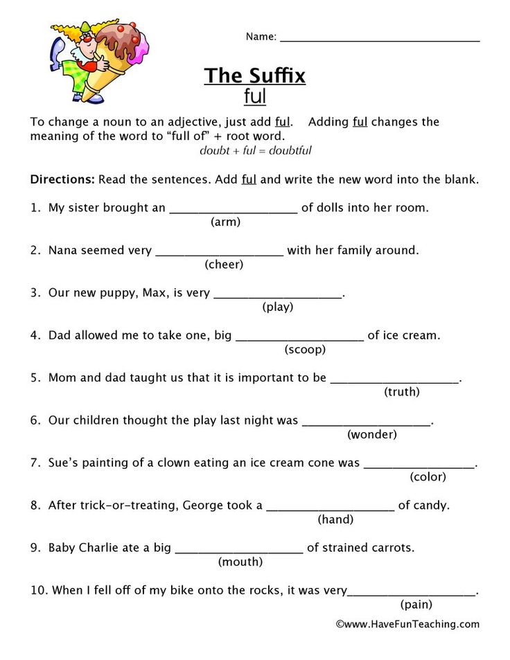 Suffix Ful Worksheet Have Fun Teaching Suffixes Worksheets Prefixes And Suffixes Root Words